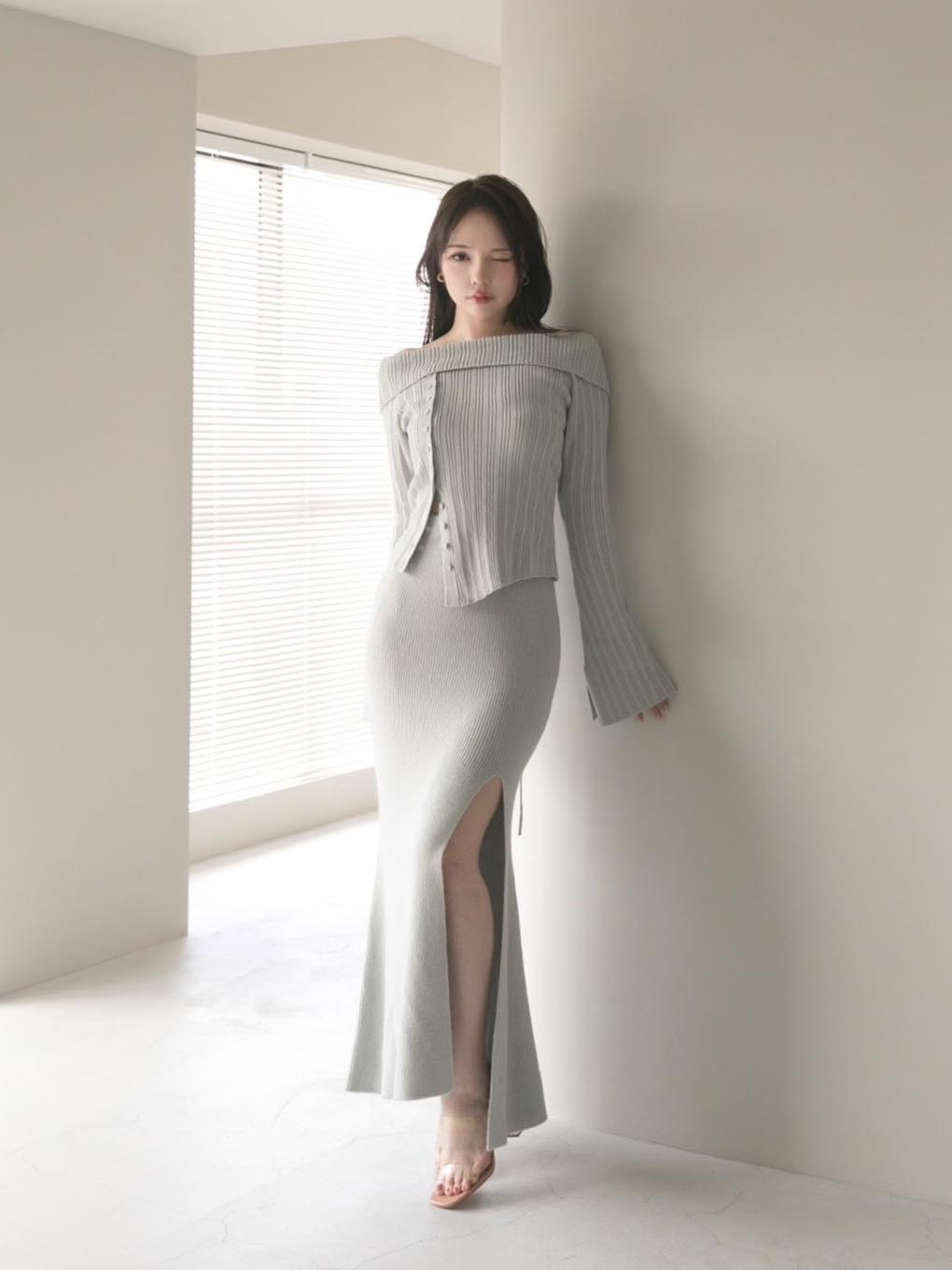 andmary Sophie knit long dress アンドマリー Fニットワンピース