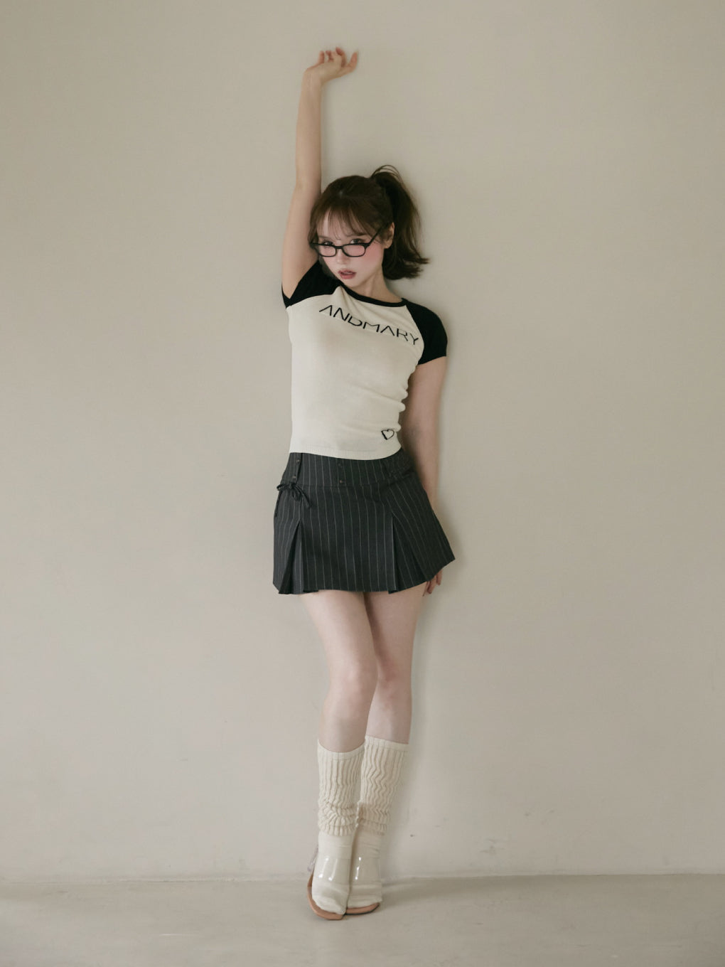 ANDMARY】Mary logo knit tops