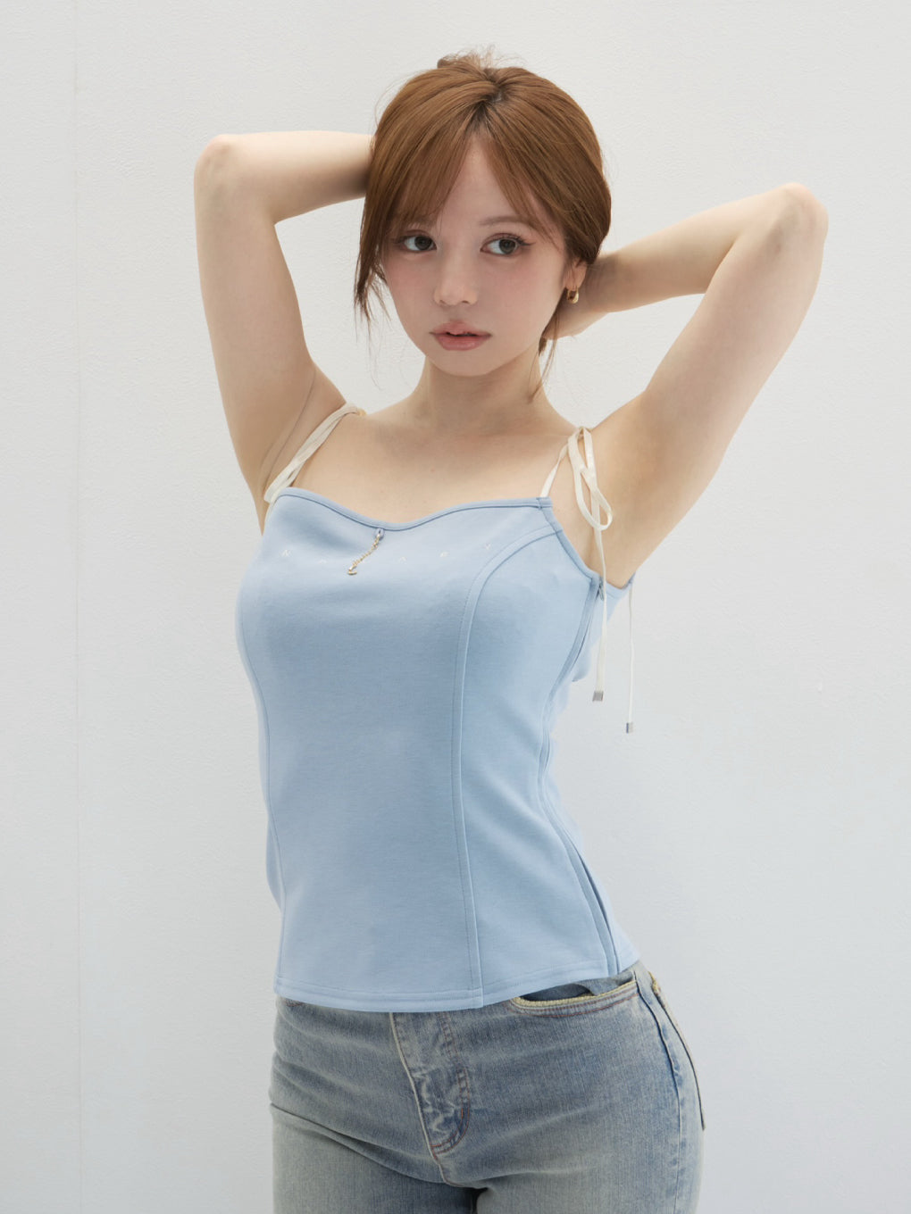 Luna charm ribbon camisole