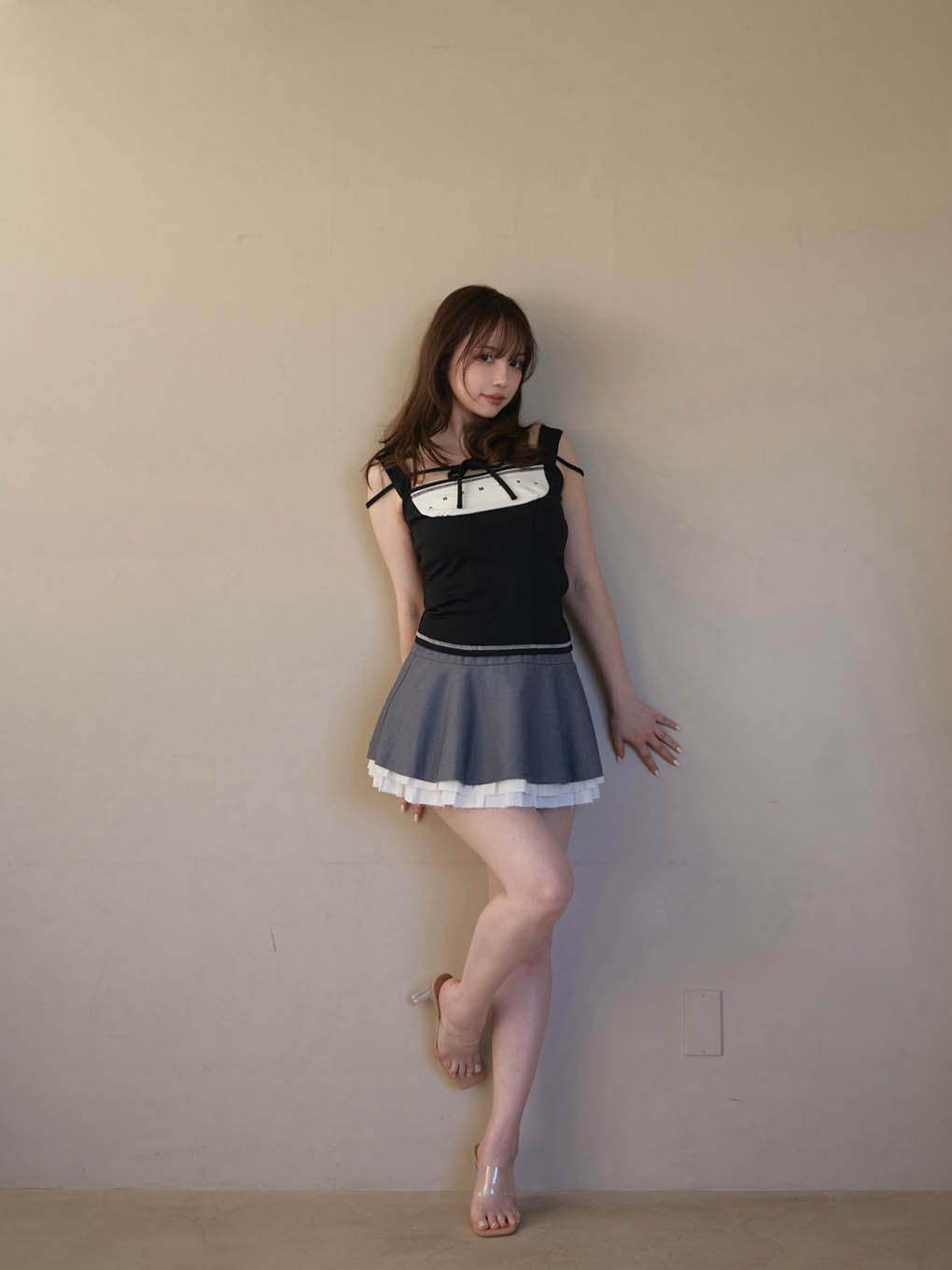 Chuchu flare mini skirt
