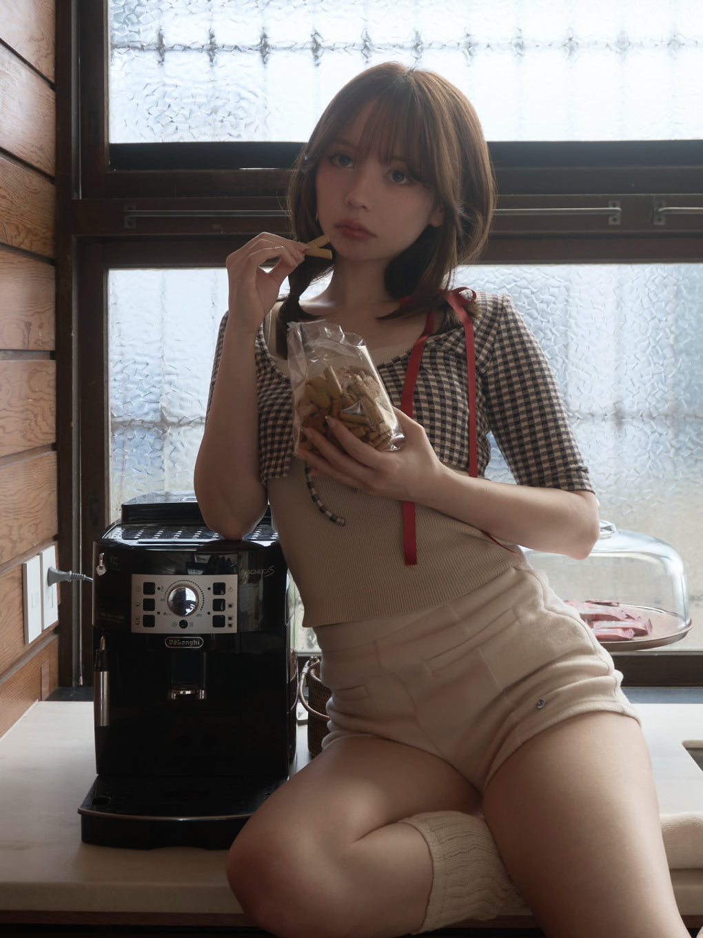 トップス andmary Ava gingham check tops ANDMARY】Ava gingham check tops
