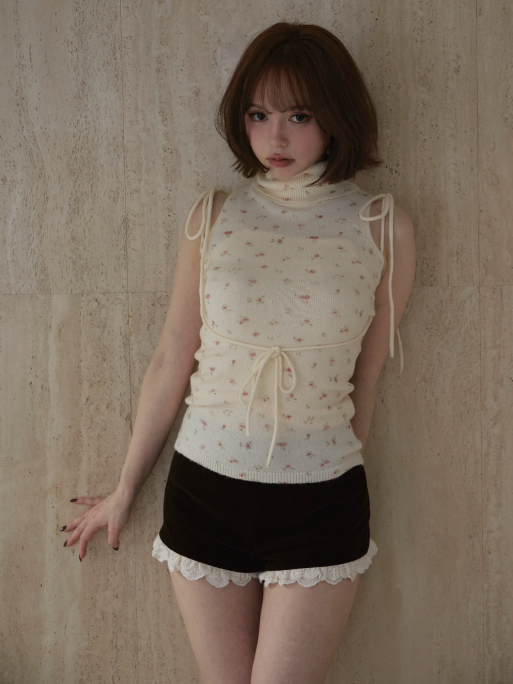 ANDMARY☆ Rosie flower knit tops新品未使用タグ付き ANDMARY】Rosie flower knit tops