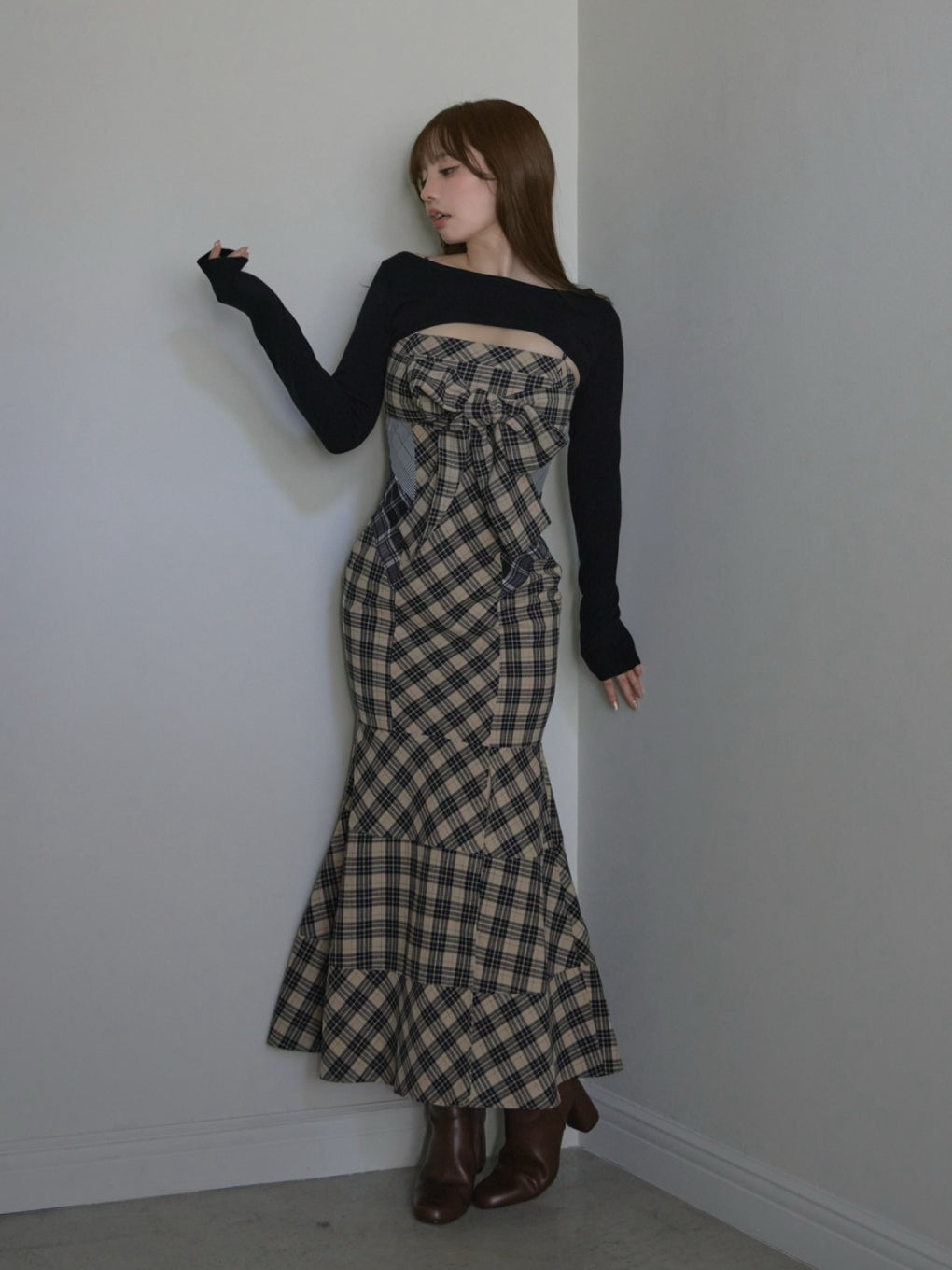 ANDMARY】Juni check dress