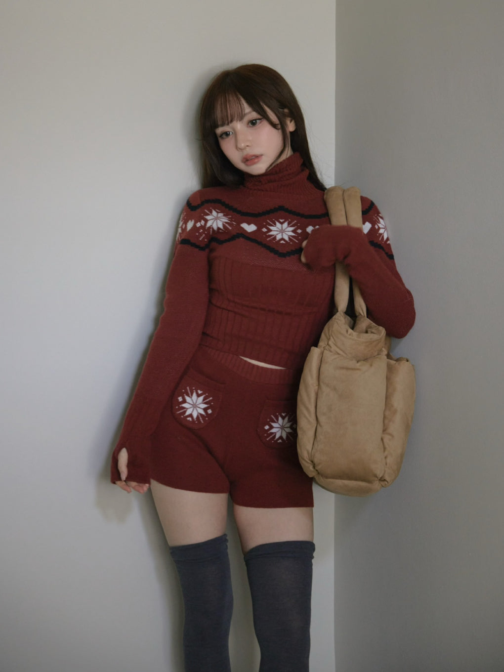 トップス andmary Holy knit set up ANDMARY】Holy knit set up