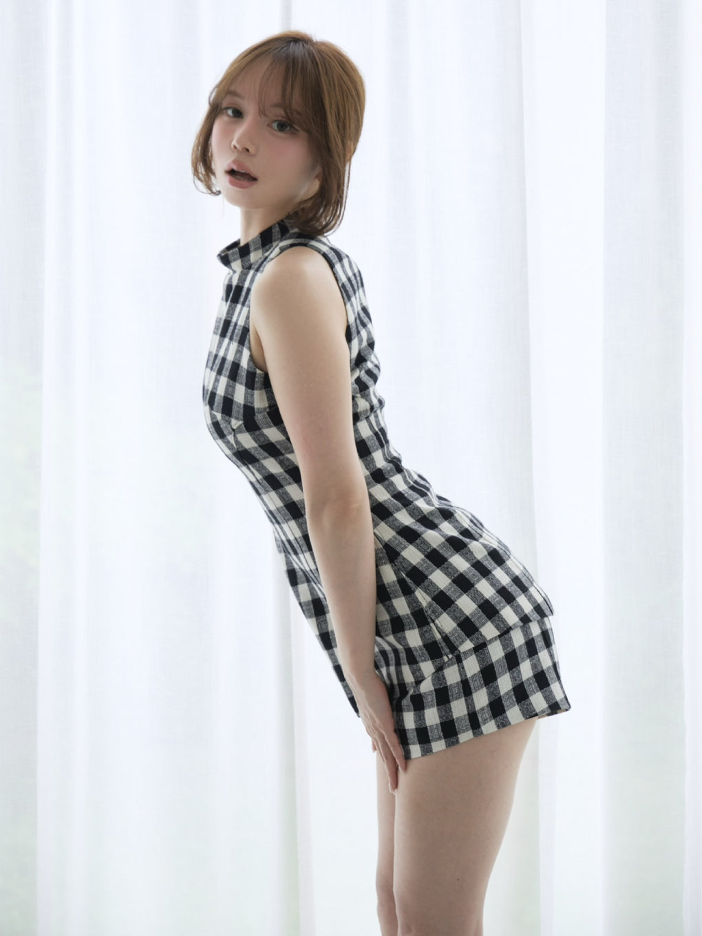 Abbie gingham check set up