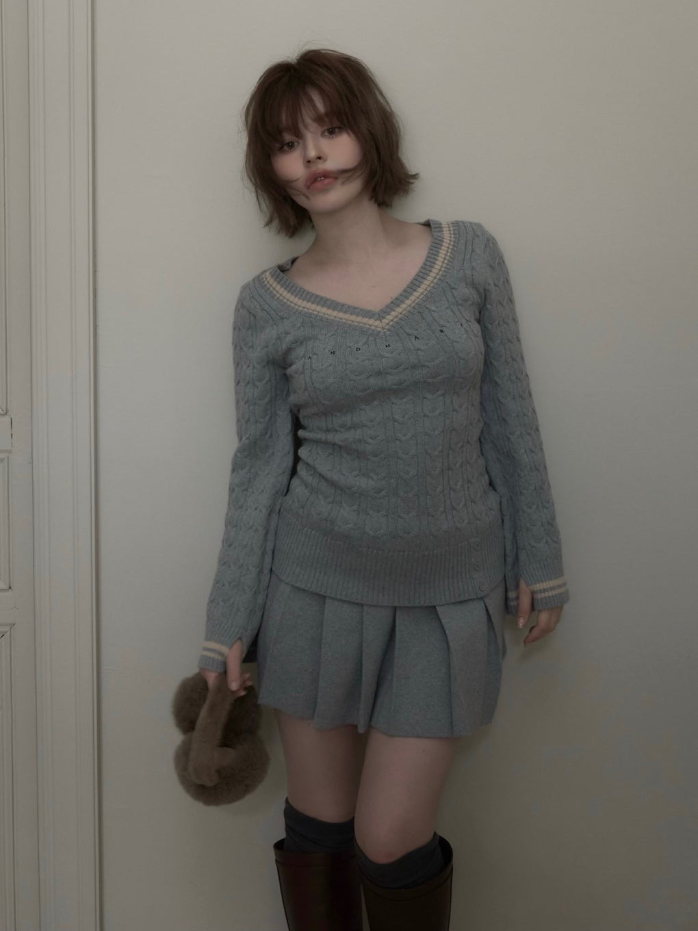 ANDMARY】Yuhua school knit set up