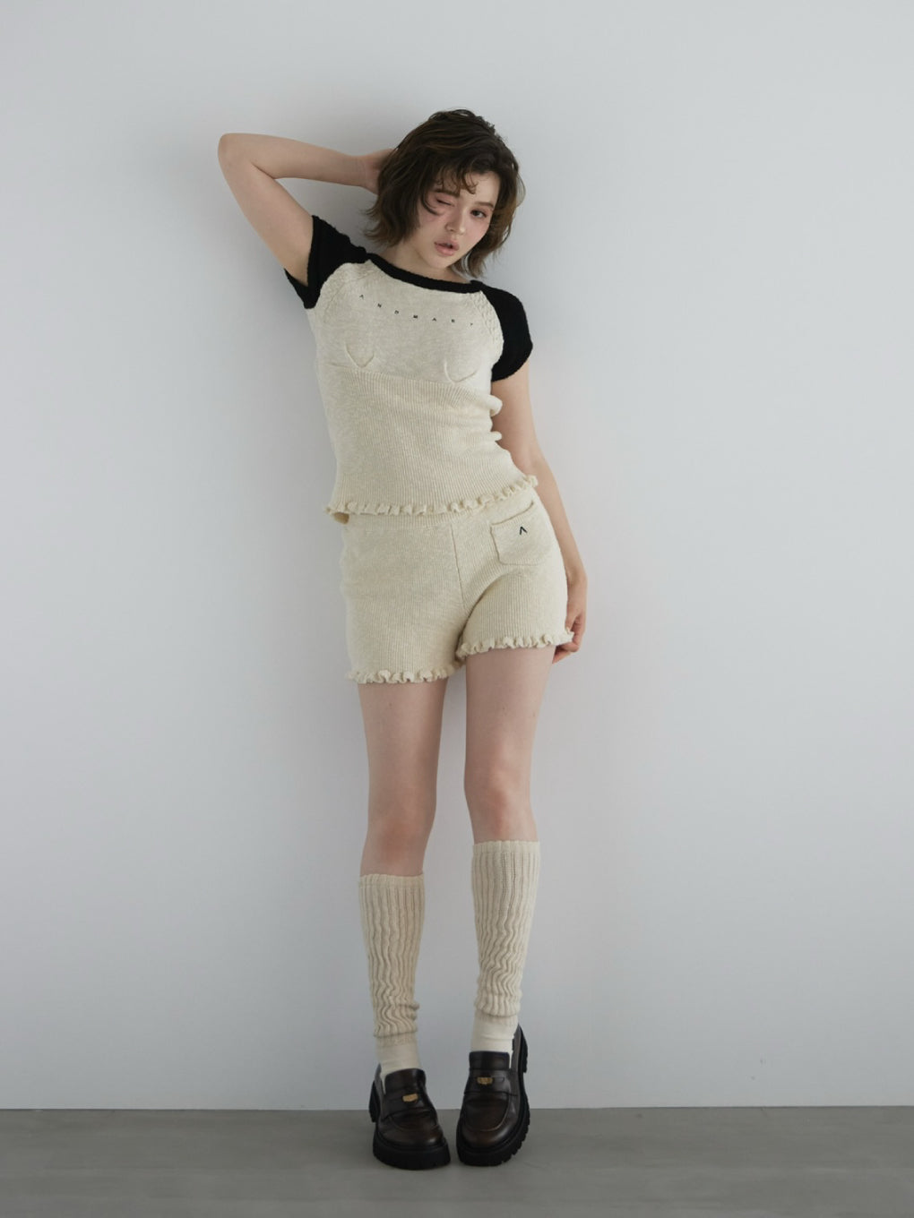 Lala frill knit set up