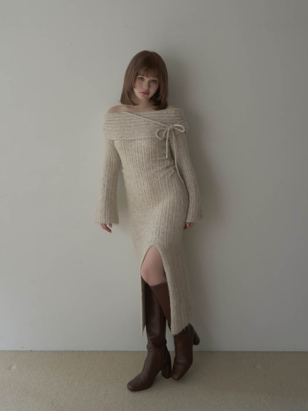 Yvie offshoulder knit dress