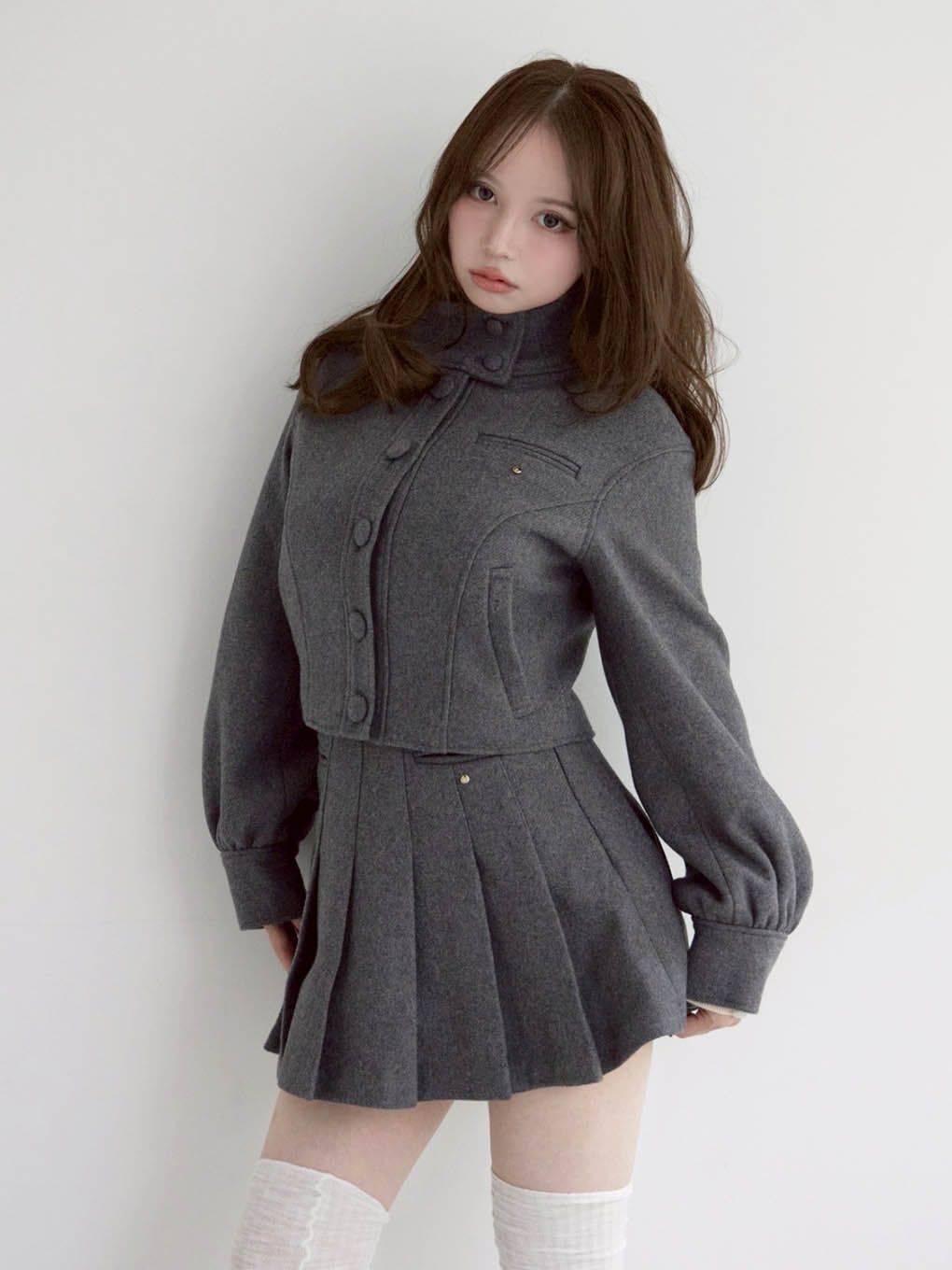 Zoey stand neck jacket