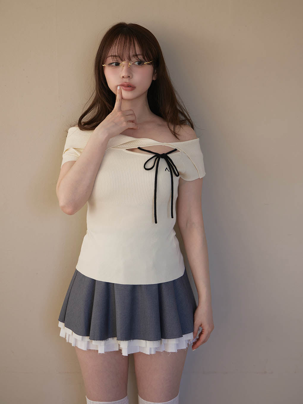 Chuchu flare mini skirt