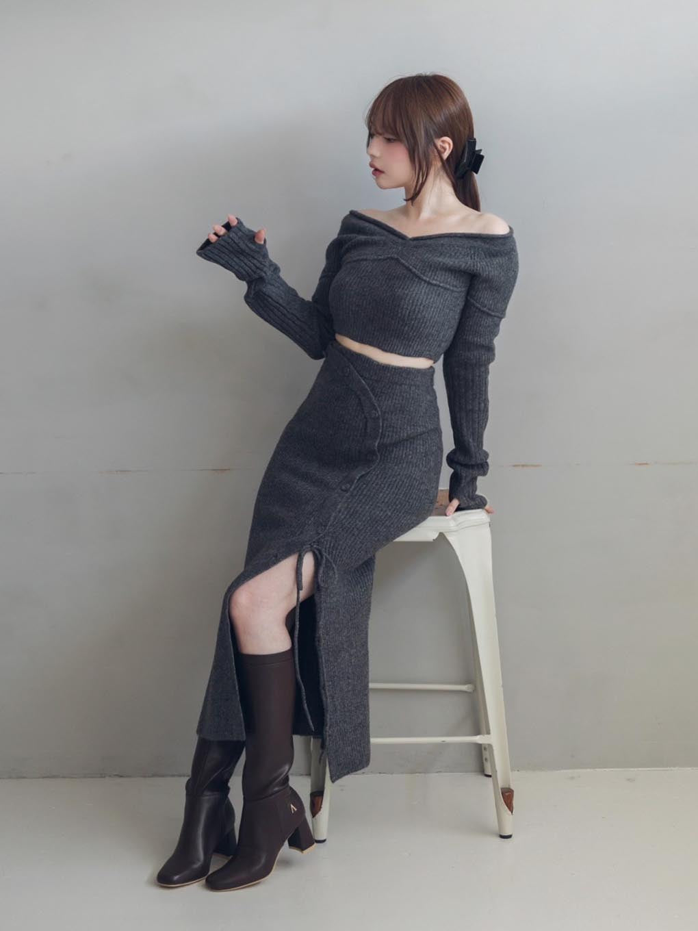 andmary Niki Knit set up gray定価¥17820 - その他