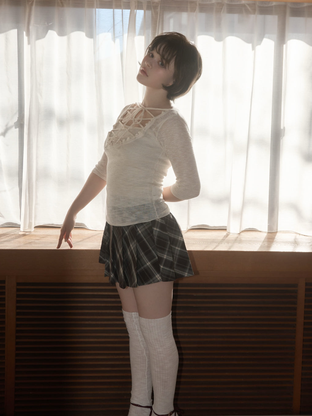 ANDMARY】Karlie check set up