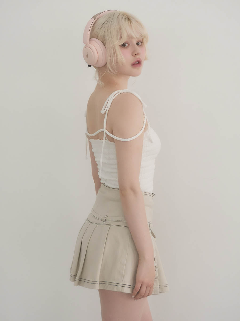 Shirring ribbon camisole