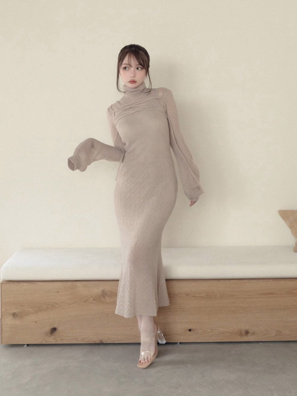 Sophie seethrough knit dress