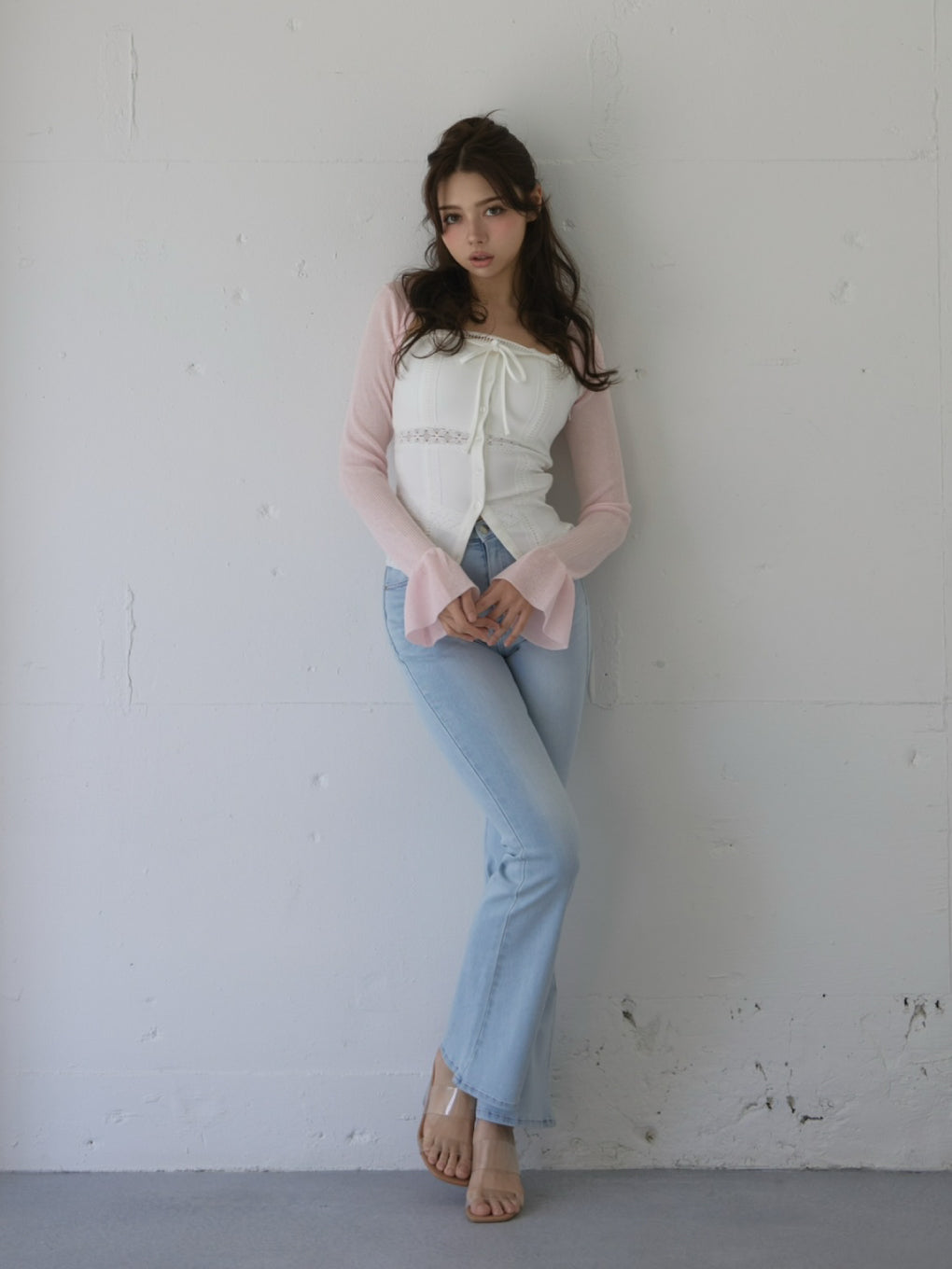 ANDMARY】Kiki lace cardigan set tops