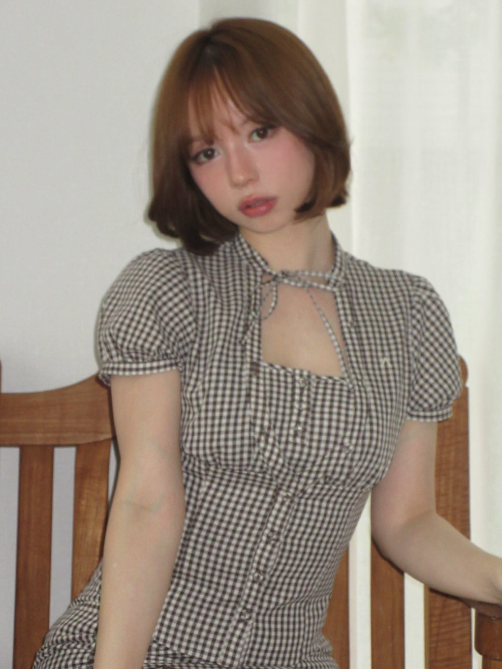 ANDMARY】Rebecca gingham check set up