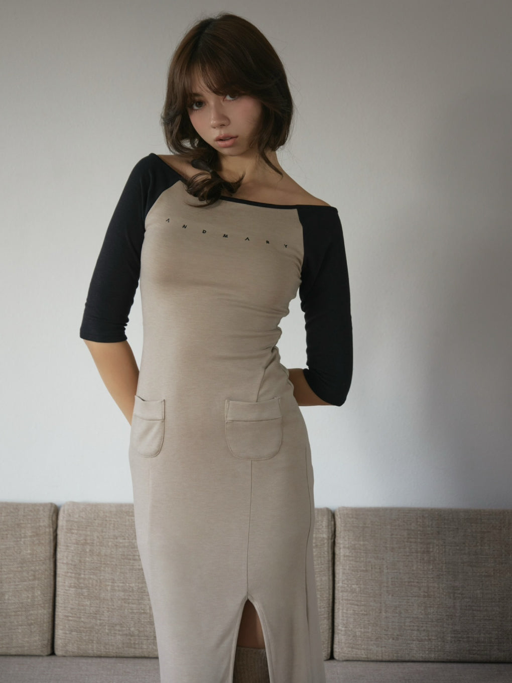 Mary raglan long dress