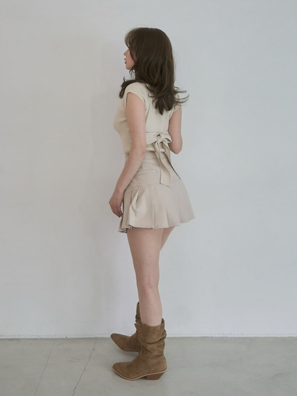 トップス ANDMARY Ellie ribbon tops ANDMARY】Elle ribbon knit tops