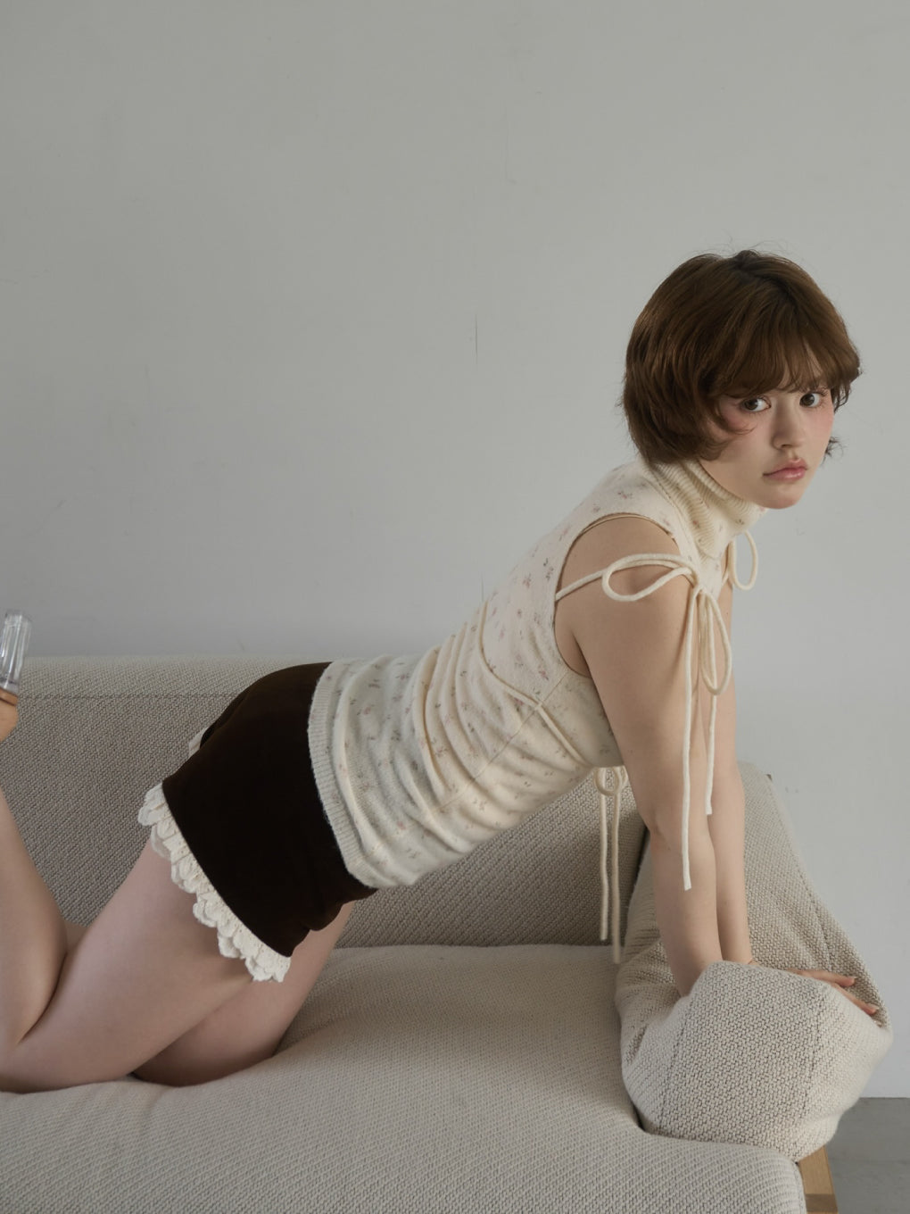 ANDMARY☆ Rosie flower knit tops新品未使用タグ付き ANDMARY】Rosie flower knit tops