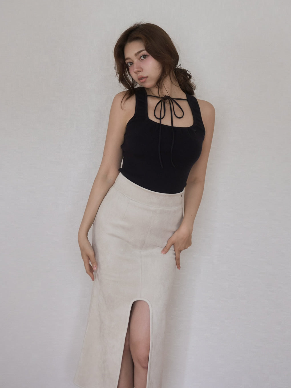 Quinn slit skirt