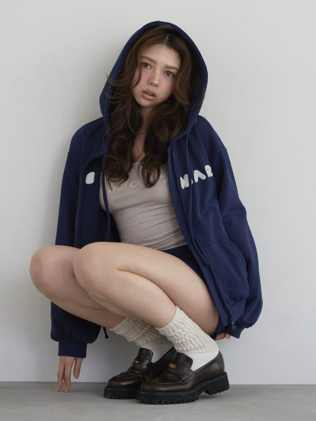 ANDMARY】Mary loose hoodie set up