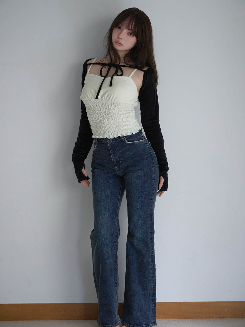 Mei shirring tops
