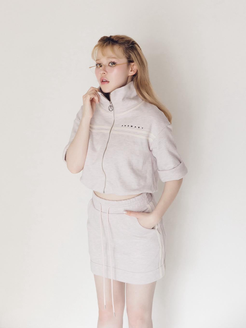 Ami line mini skirt