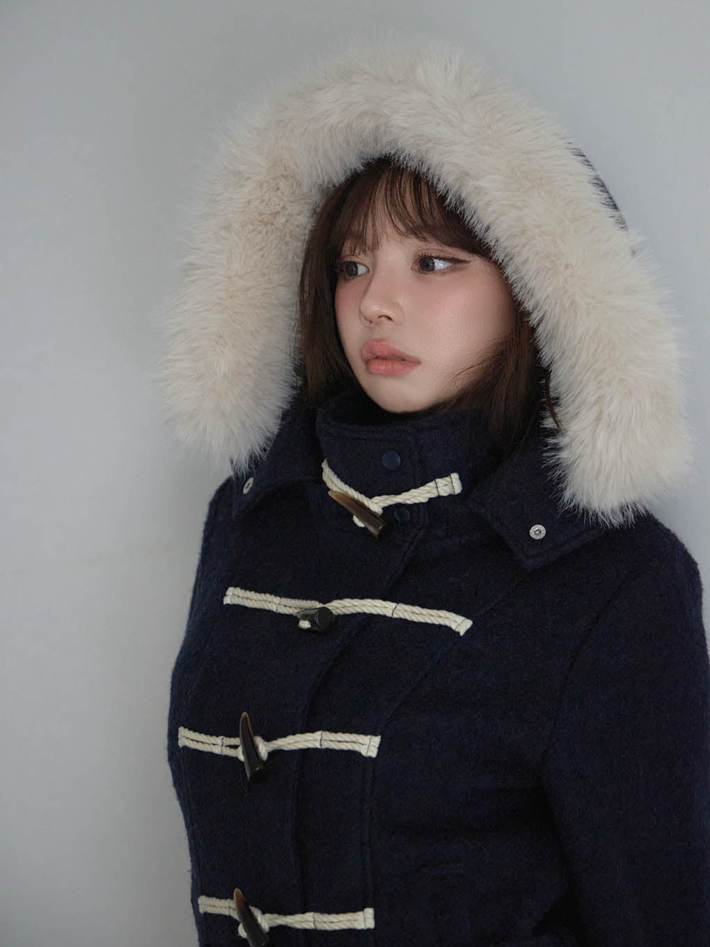Nicole fur belt jacket