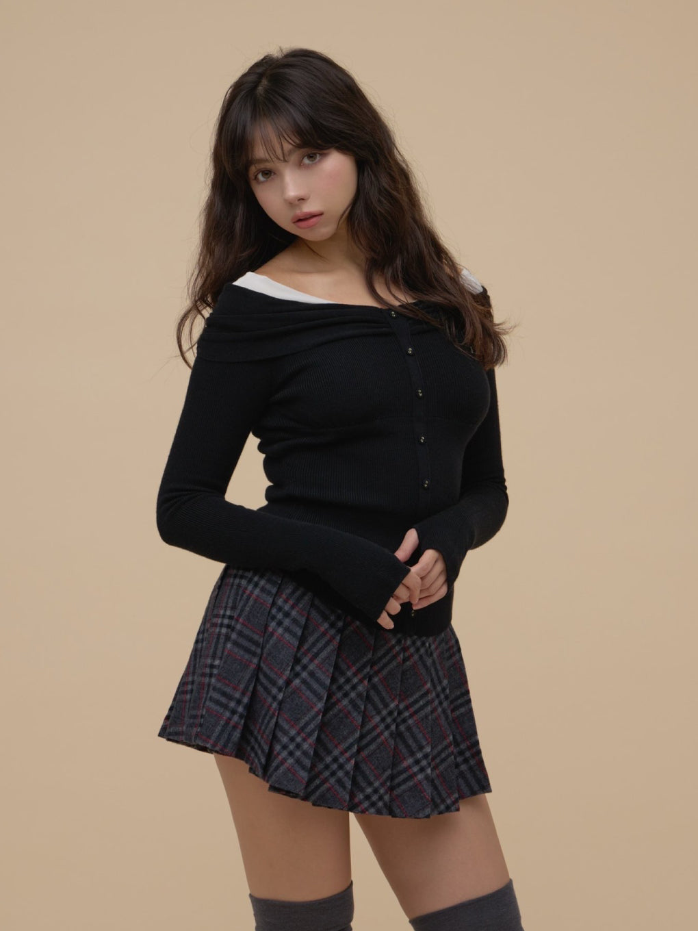 ANDMARY】Shannon tulle knit tops