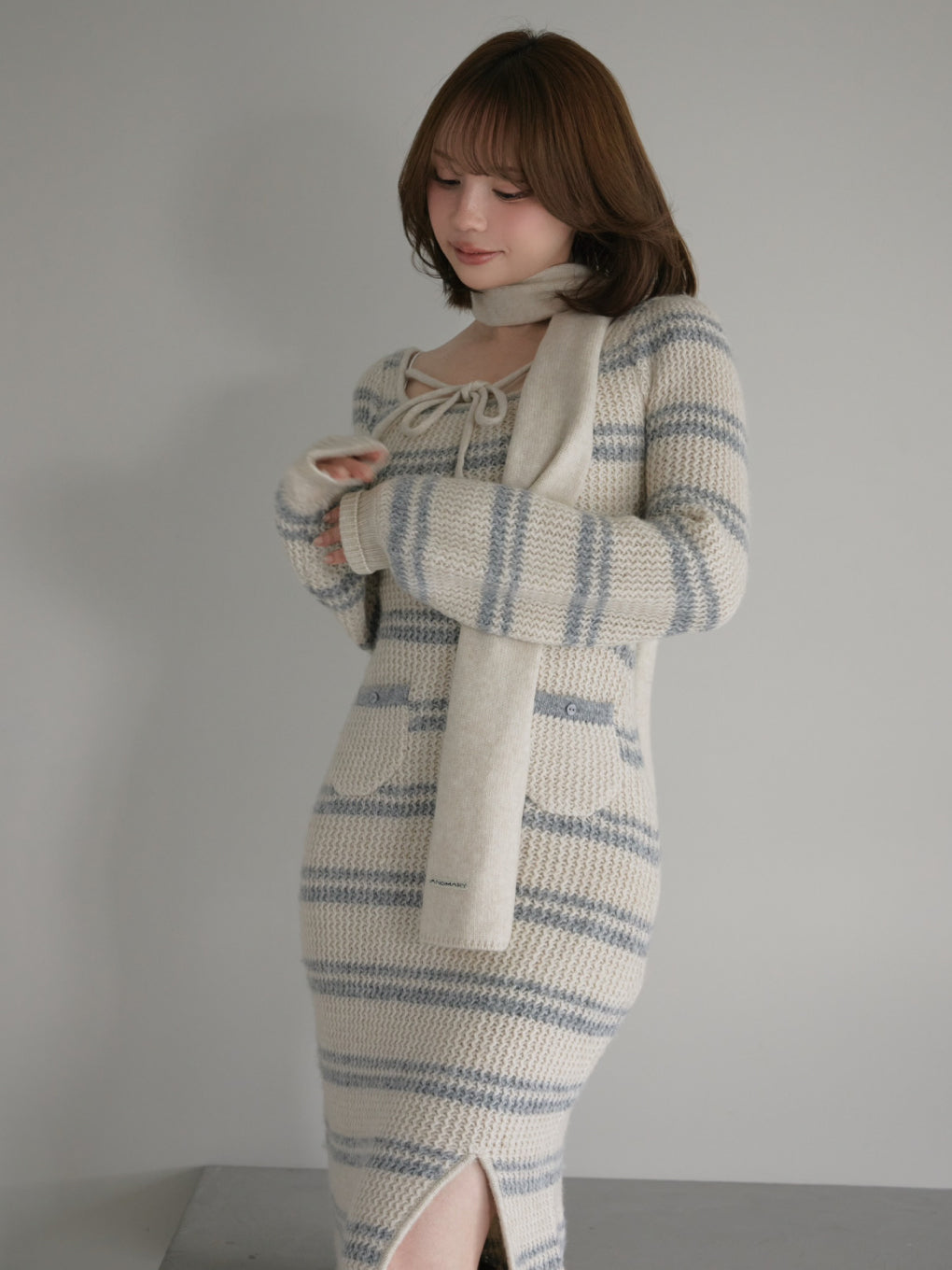 Stacy border long dress
