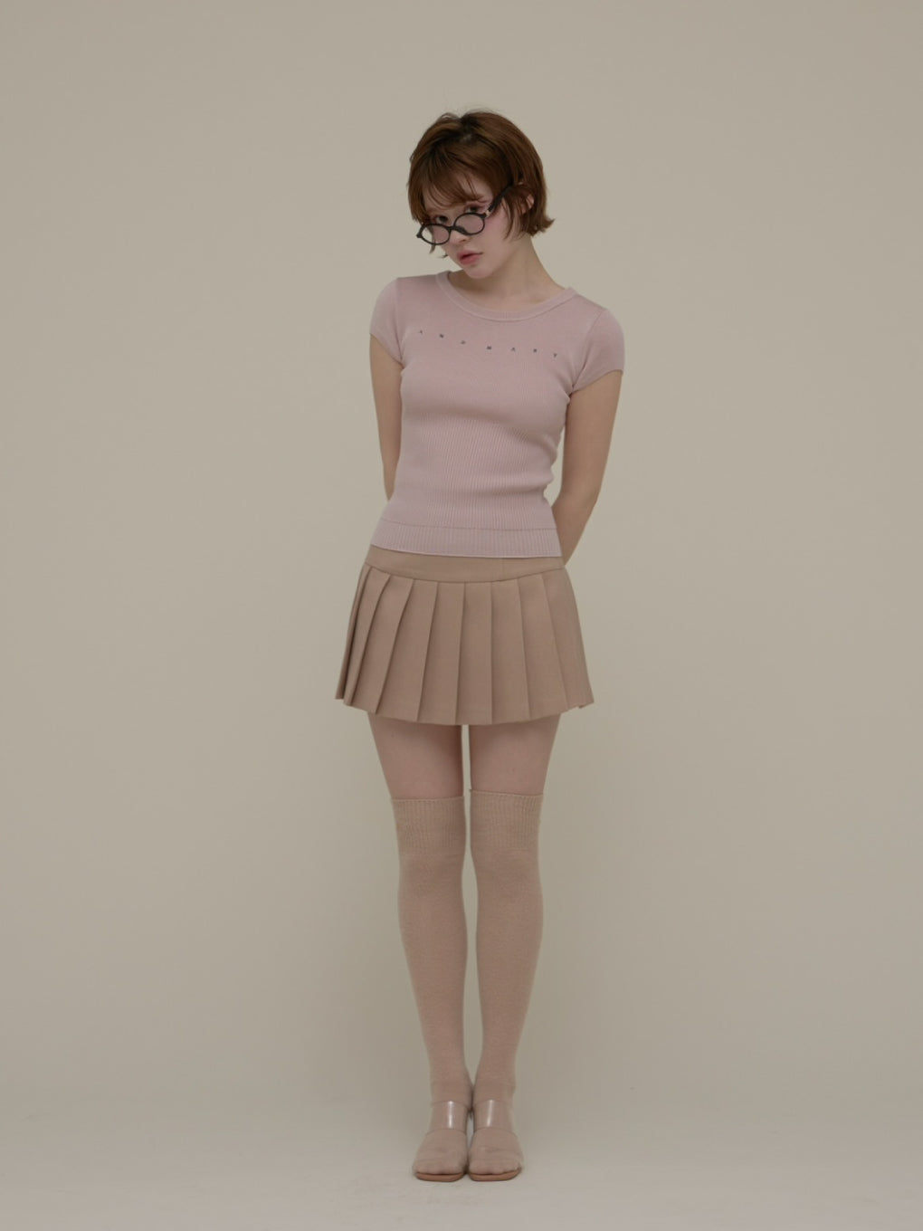 andmary Mary logo silk tops ブラック ANDMARY】Mary logo tops