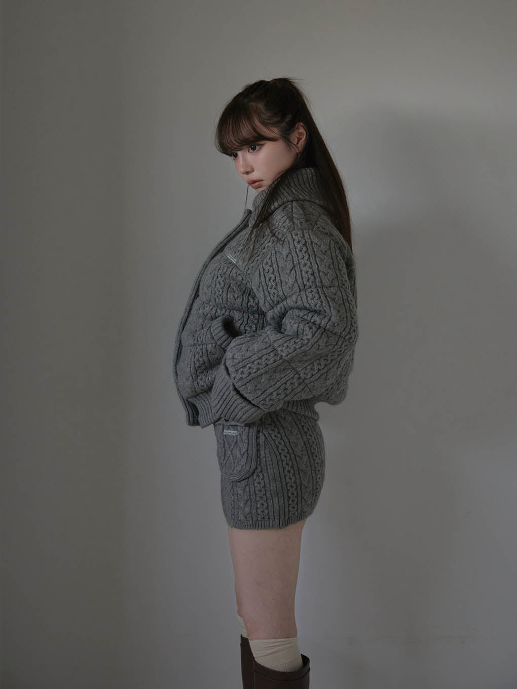 Mary quilting knit jacket