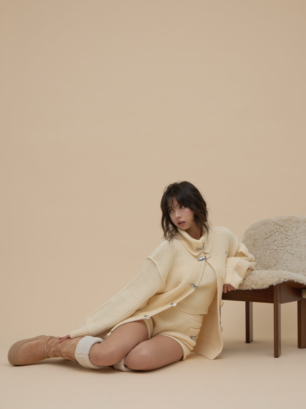 ANDMARY】Hug knit set up