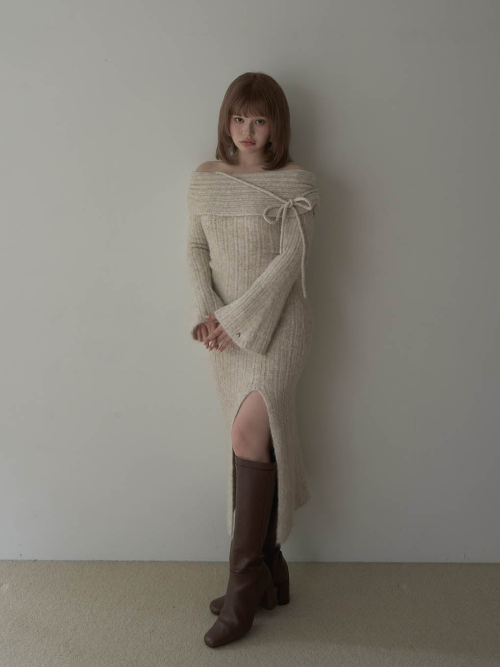Yvie offshoulder knit dress