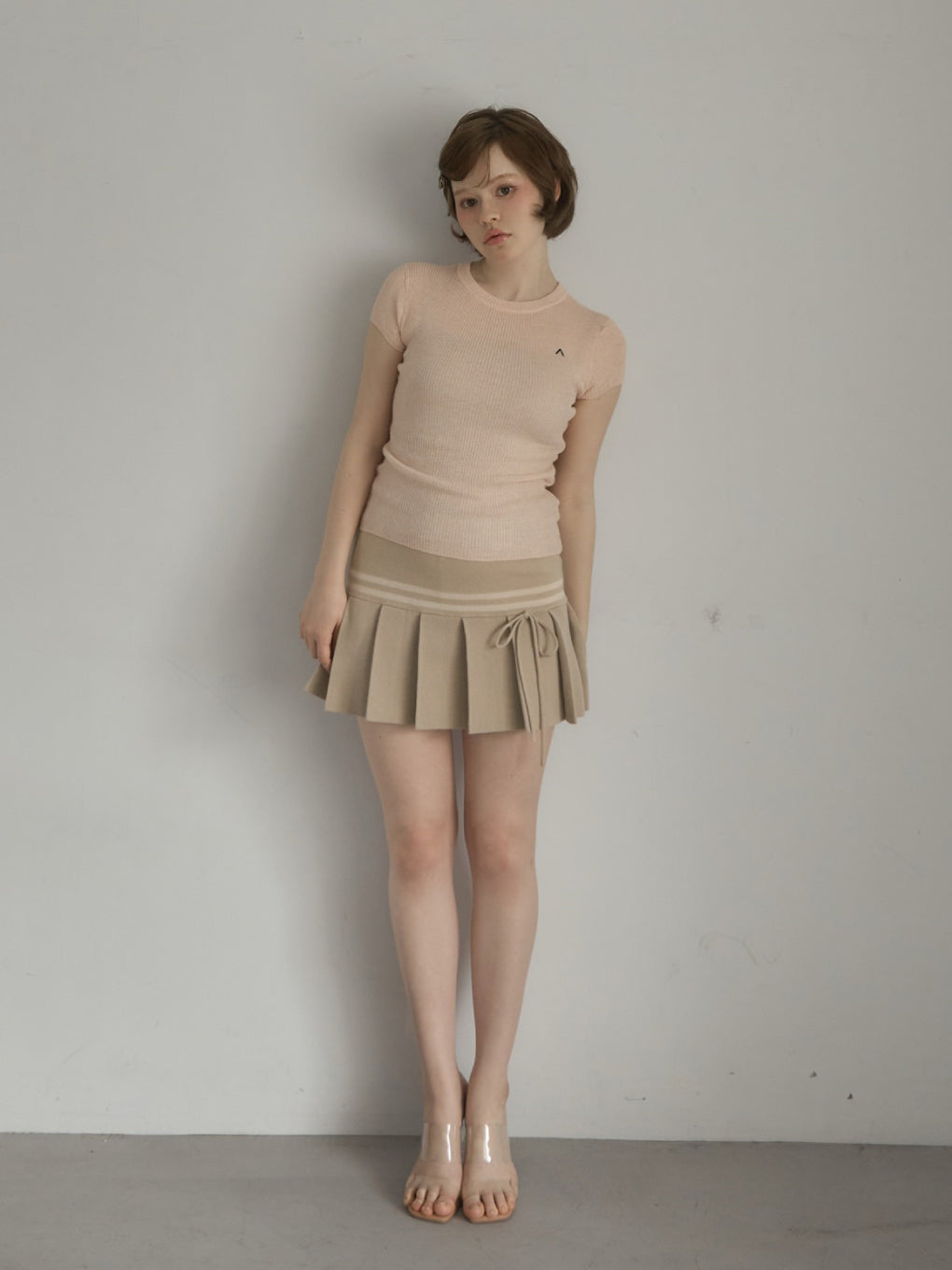 トップス andmary Ange silky set up black ANDMARY】Ange silky set up