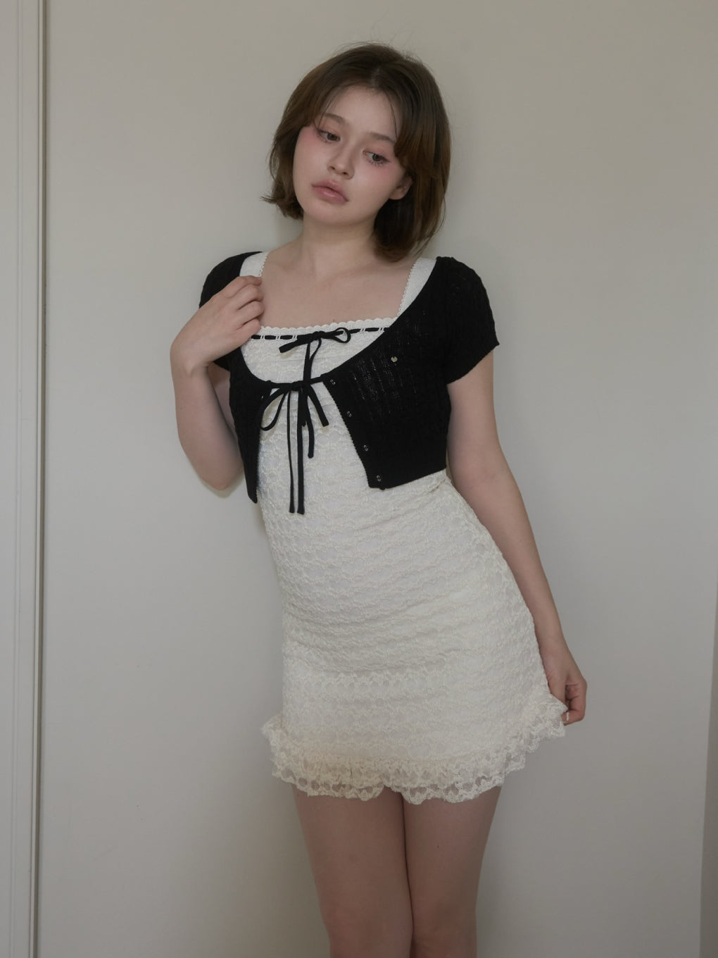 Mona lace set mini dress