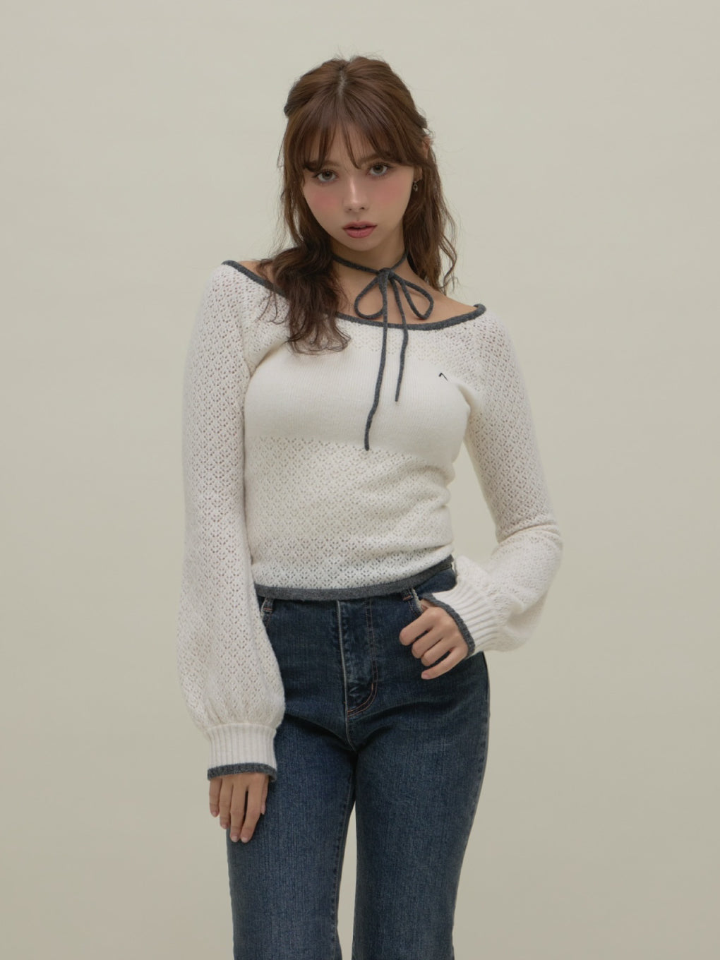 Milly crochet knit tops