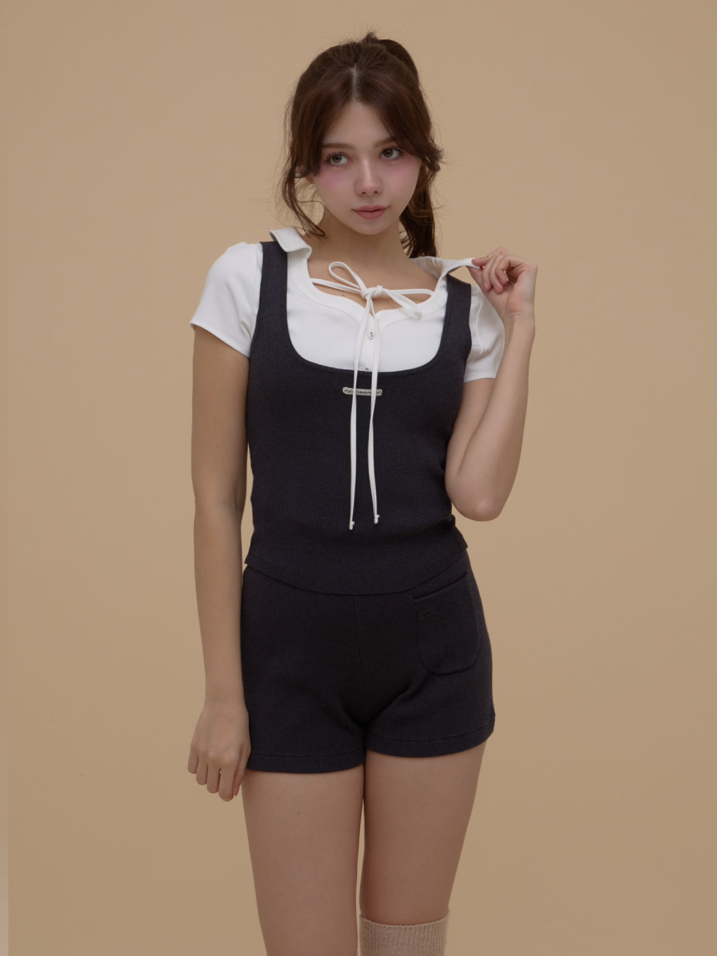 トップス andmary Carlie logo set up ANDMARY】Carlie logo set up
