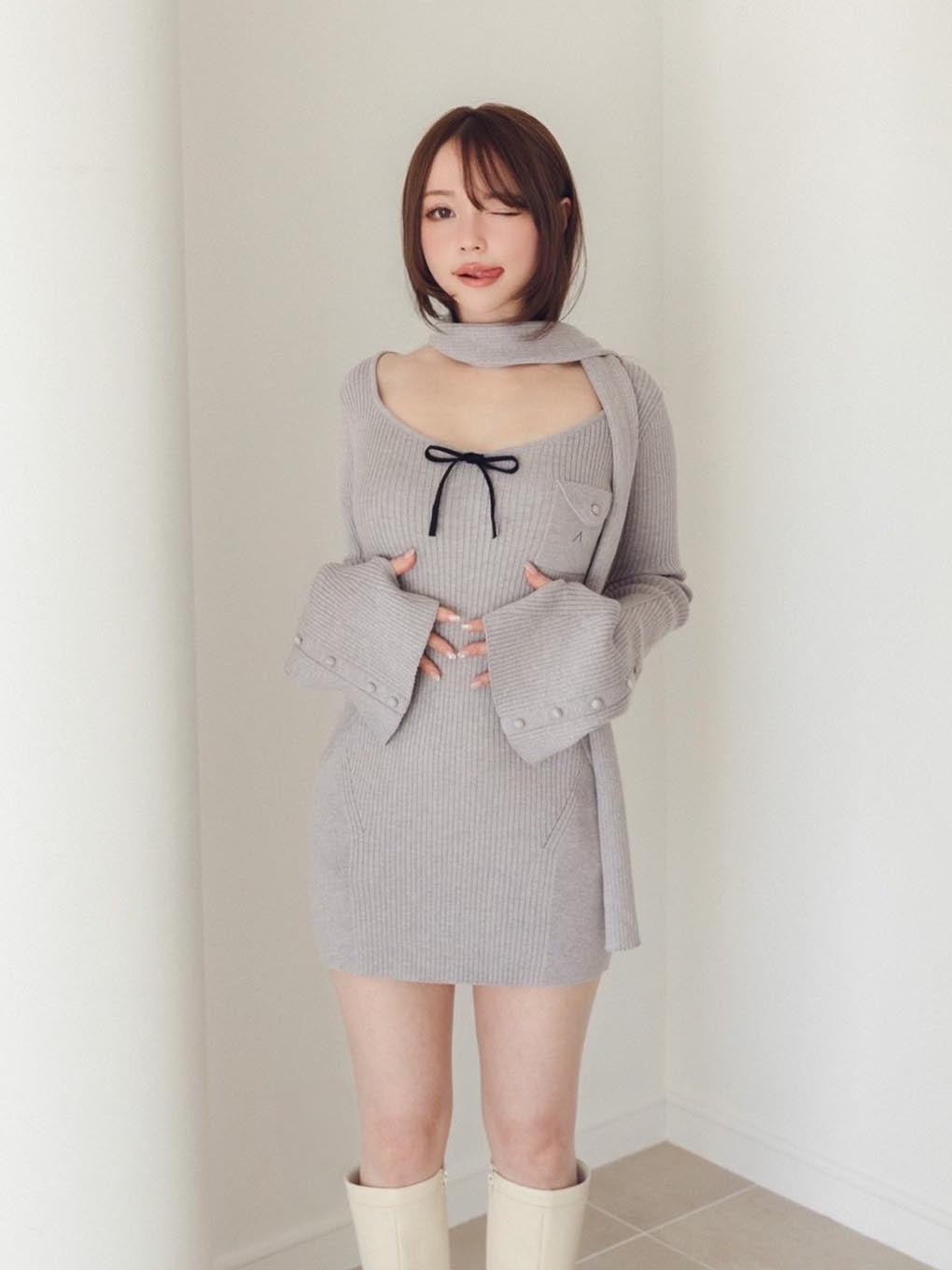 ANDMARY】Leah muffler mini dress