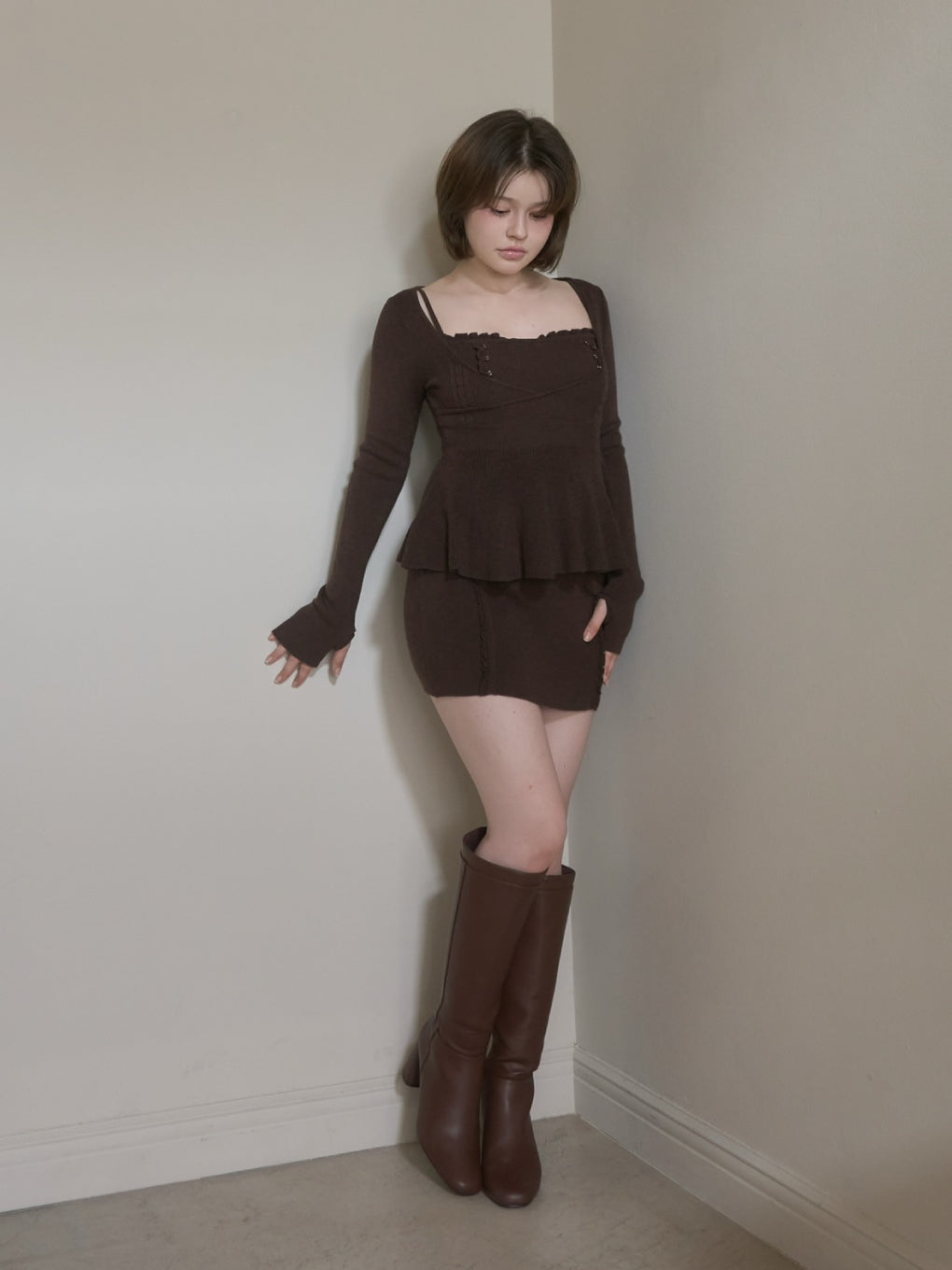 Lona peplum skirt set up