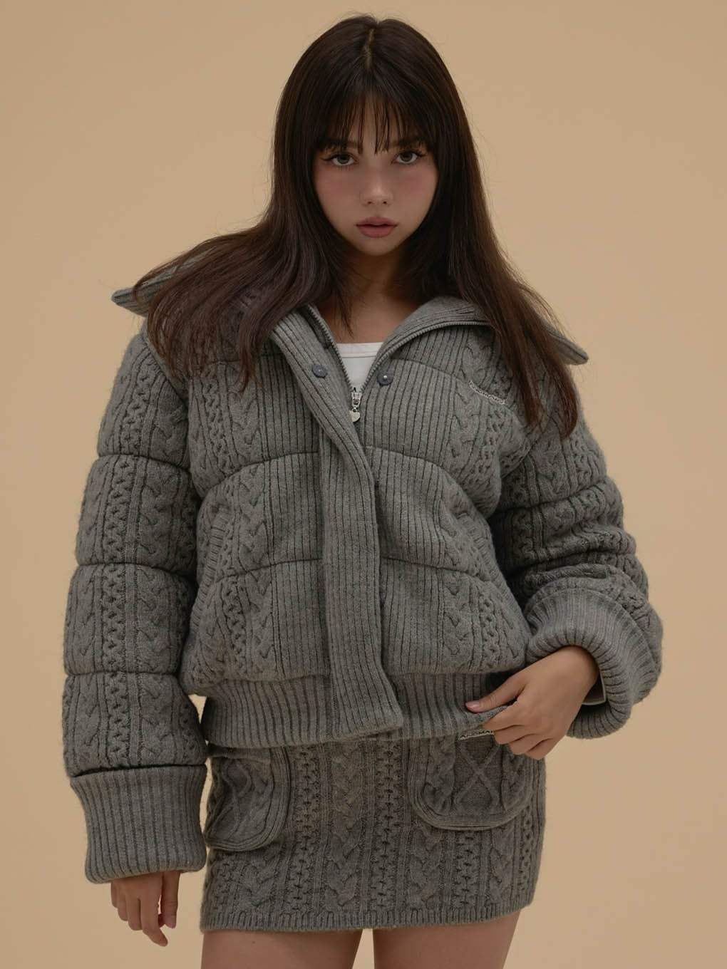 Mary quilting knit jacket