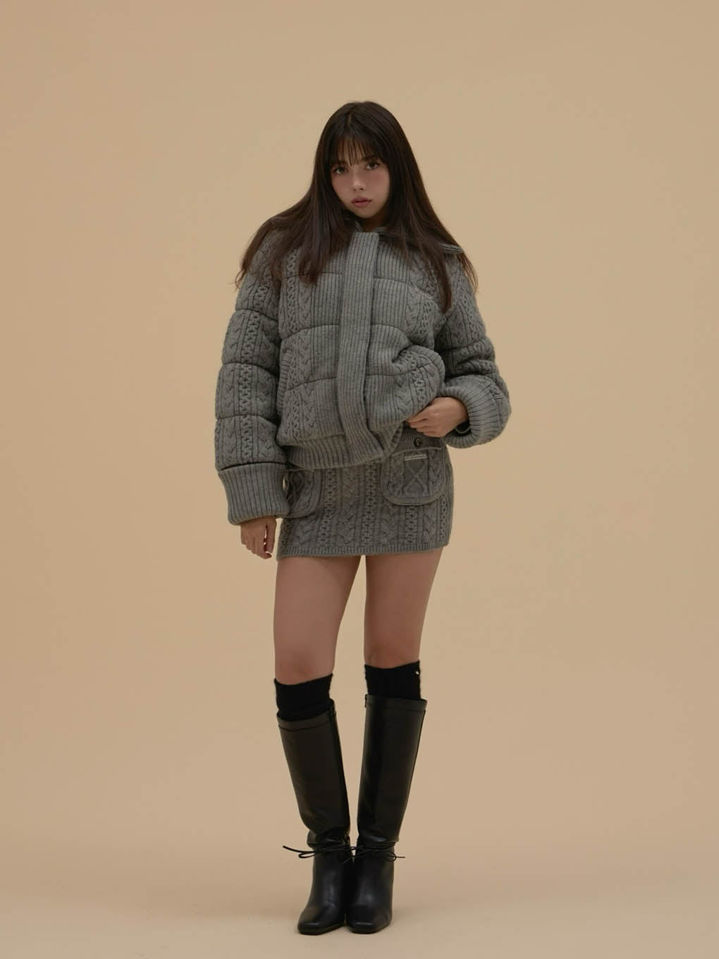 Mary quilting knit jacket