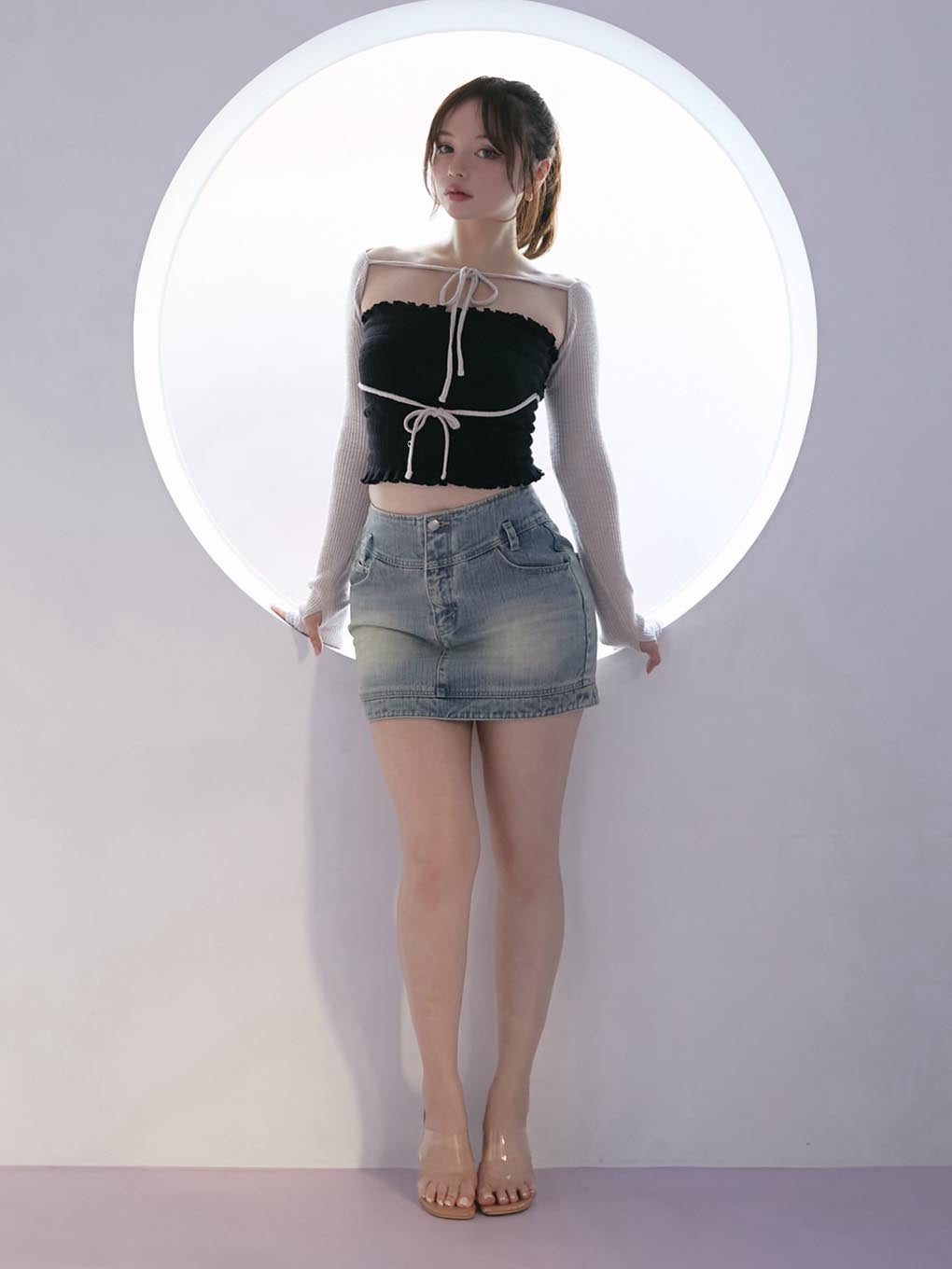 最も  ANDMARY】Jenny skirt mini denim スカート