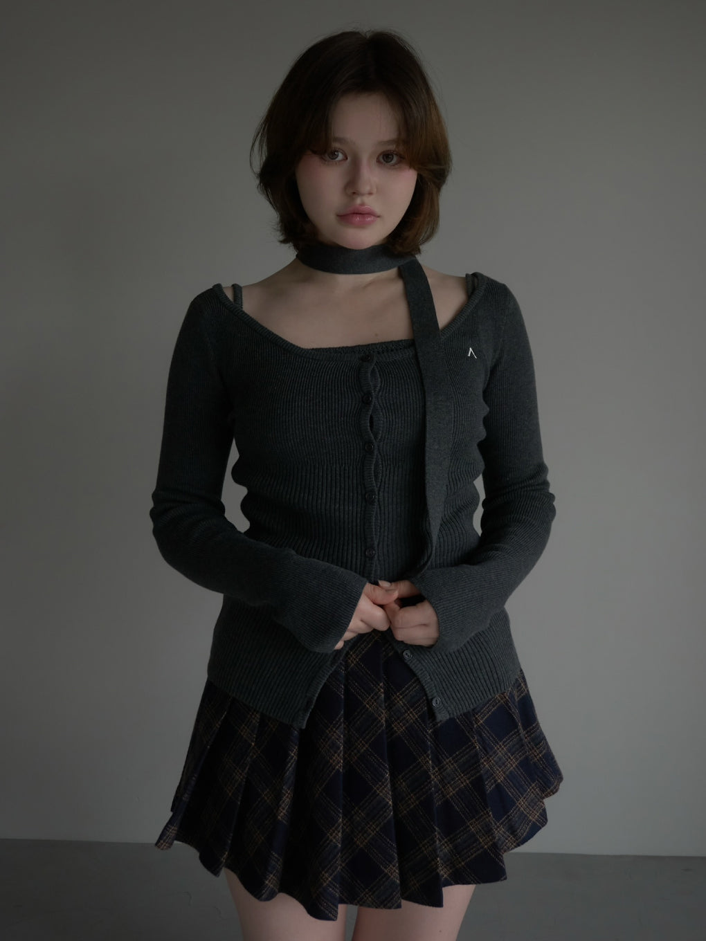 ANDMARY】May check pleats set up