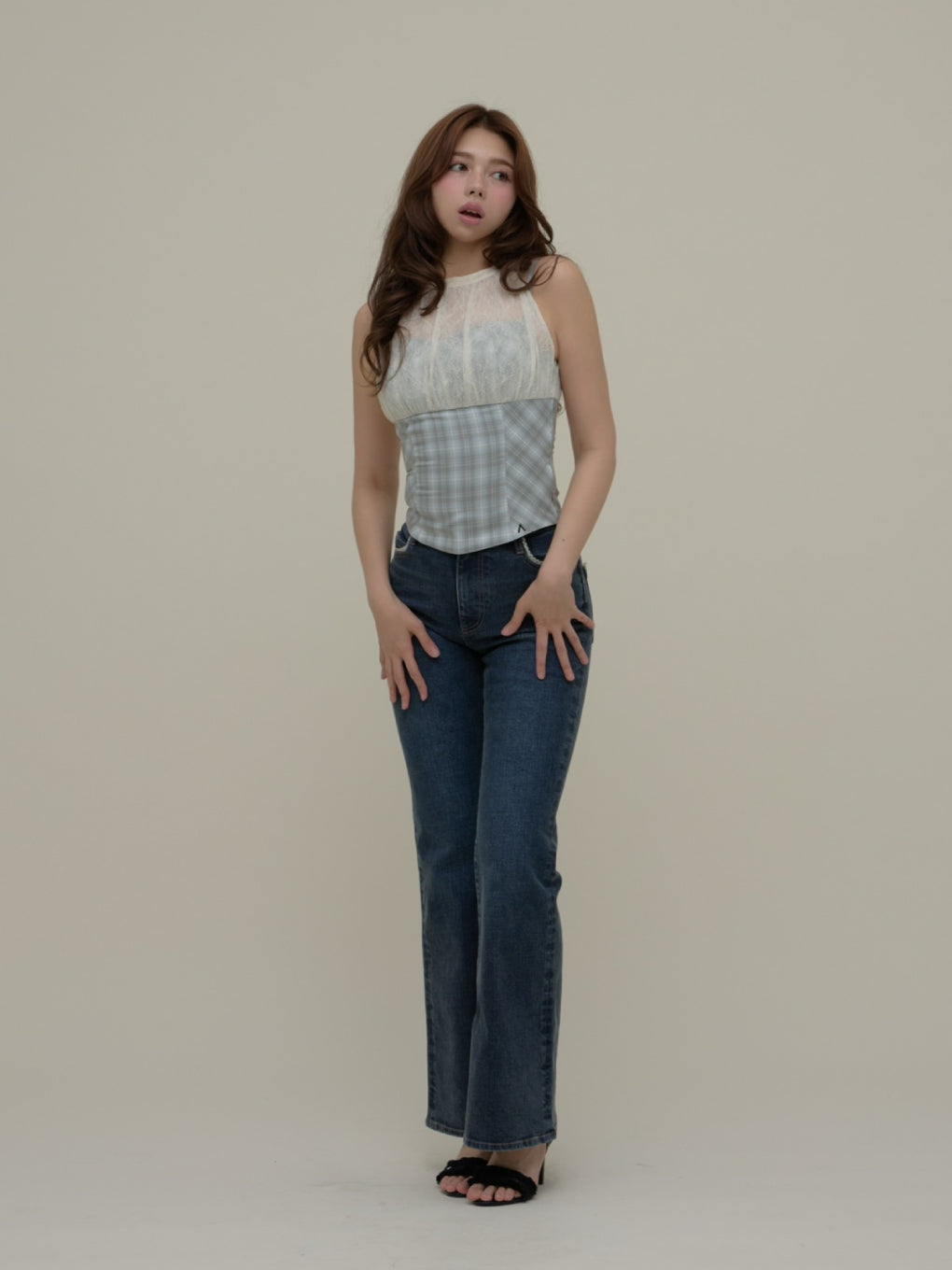 ANDMARY】Ami check tops