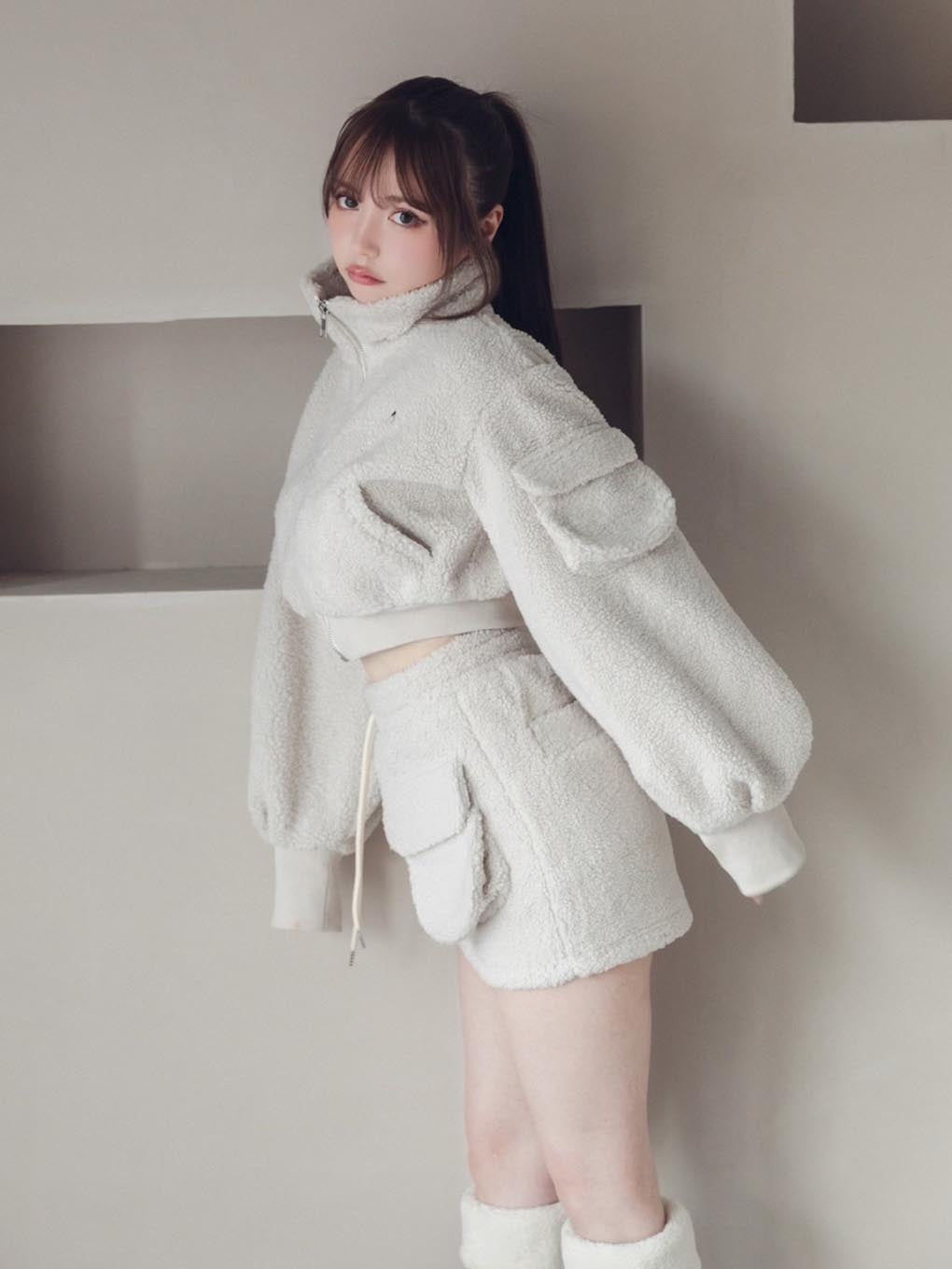 アンドマリーANDMARY Miffy boa jacket \u0026 mini skirt