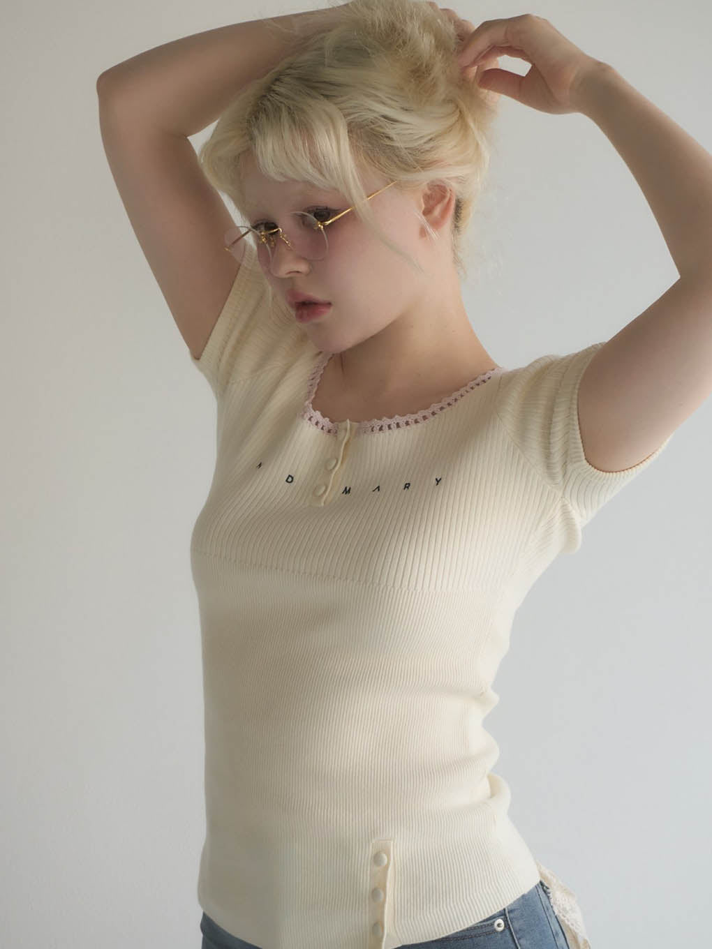 Lacey mary logo tops