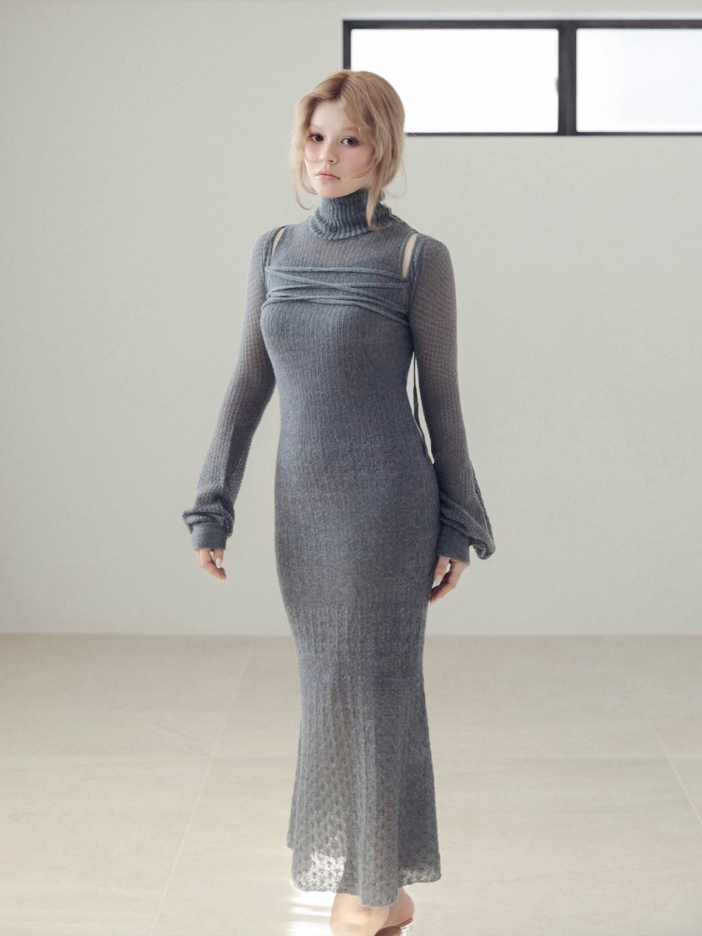 Sophie seethrough knit dress