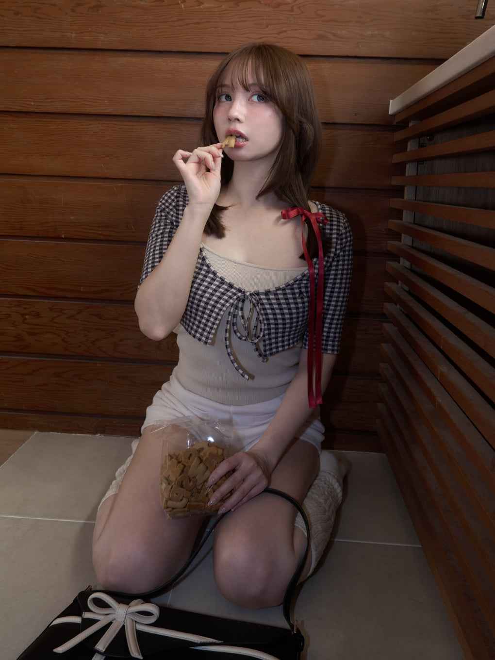 Ava gingham check tops