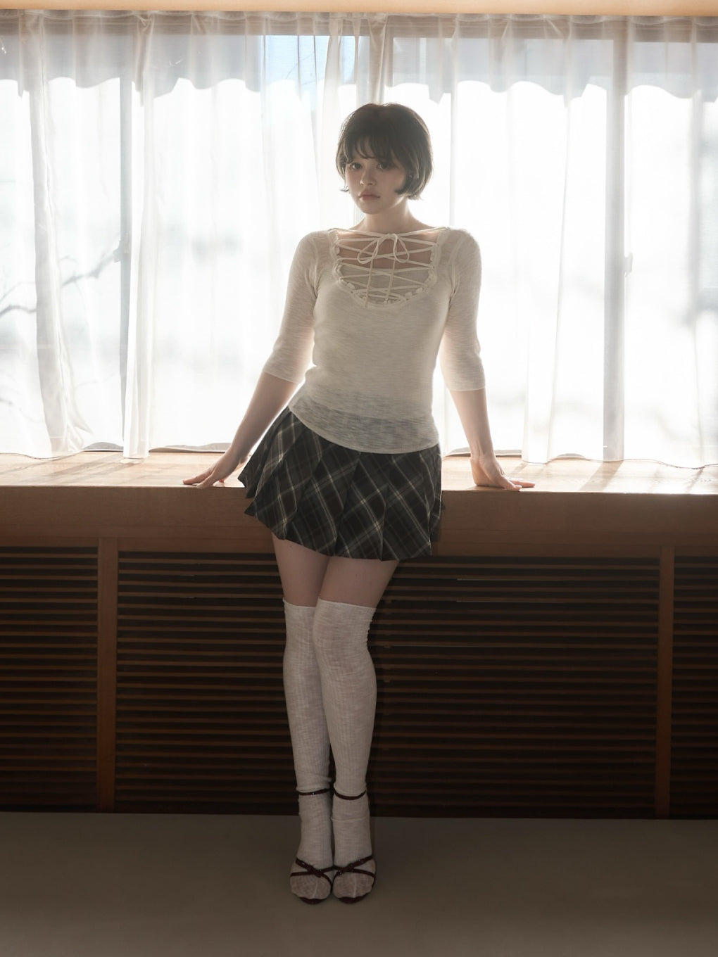 ANDMARY】Karlie check set up